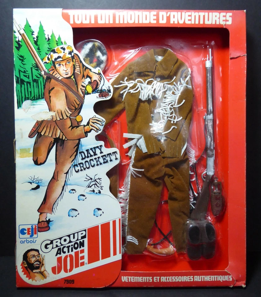 De colección 1976 Action Joe Wild West Series ~ Davy Crockett Box Set ~ GI Joe Davey Foto 2 de 4