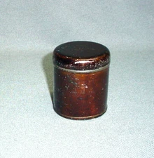 Antique Tole Toleware Round Tin Spice Box Container Cannia