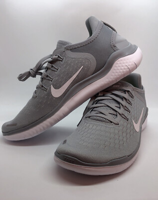 NEW Wmns Nike Free RN 2018 Running Shoes Wolf Grey White 942837-003 Size 8