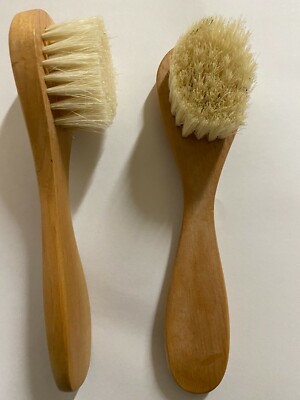  Facial Brush Wooden brush - facial exfoliation Removes dead skin 2 pack