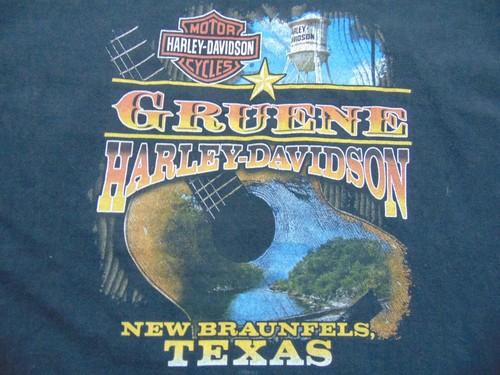 Camisa Harley Davidson Gruene Nueva Braunfels TX Hanes Beefy Etiqueta EE. UU., Para Hombre 3XL - Imagen 9 de 11