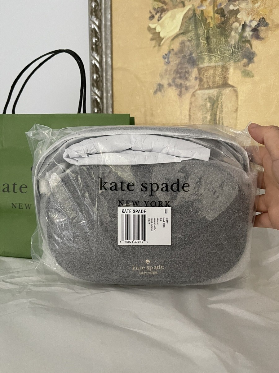 NWT Kate Spade Glitter Glimmer Oval Camera Bag Crossbody