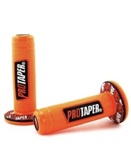 PRO TAPER KNOBS GRIP MOTORCYCLE CROSS ENDURO MINIBIKE SCOOTER Orange-Fluo