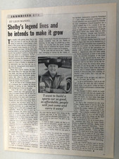AW382 Article Jaundiced Eye Carroll Shelby I Want To Build A Sports Car 12-12-88