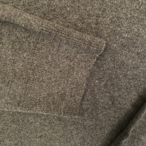 Men's Banana Republic Premium Luxe Yarn Quarter Zip Sweater Silk Cashmere Gray L - Picture 4 of 7