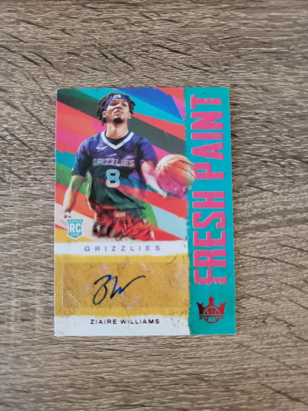2021-22 Panini Court Kings ZIAIRE WILLIAMS Fresh Paint /99 Auto Ruby RC Rookie 