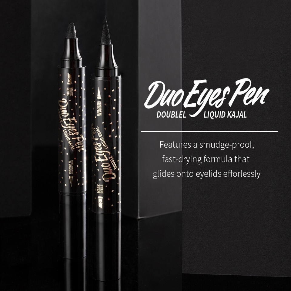 MeNow Black Duo Liquid Eyeliner Pen Waterproof Double Head Eye Liner