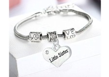 Little Sister Bracelet, Sister Jewelry, Sister Charm Bracelet - Gift for Sisters