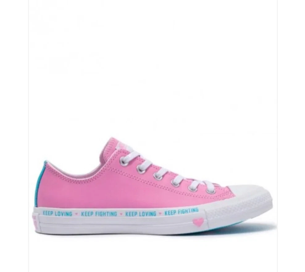 Sneakers Converse All Star rosa. Chuck Taylor Keep Loving Keep Fighting. Taglia 6