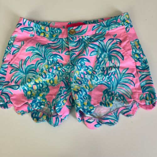 LILLY PULITZER Buttercup Shorts Size 00 Women Sca… - image 1