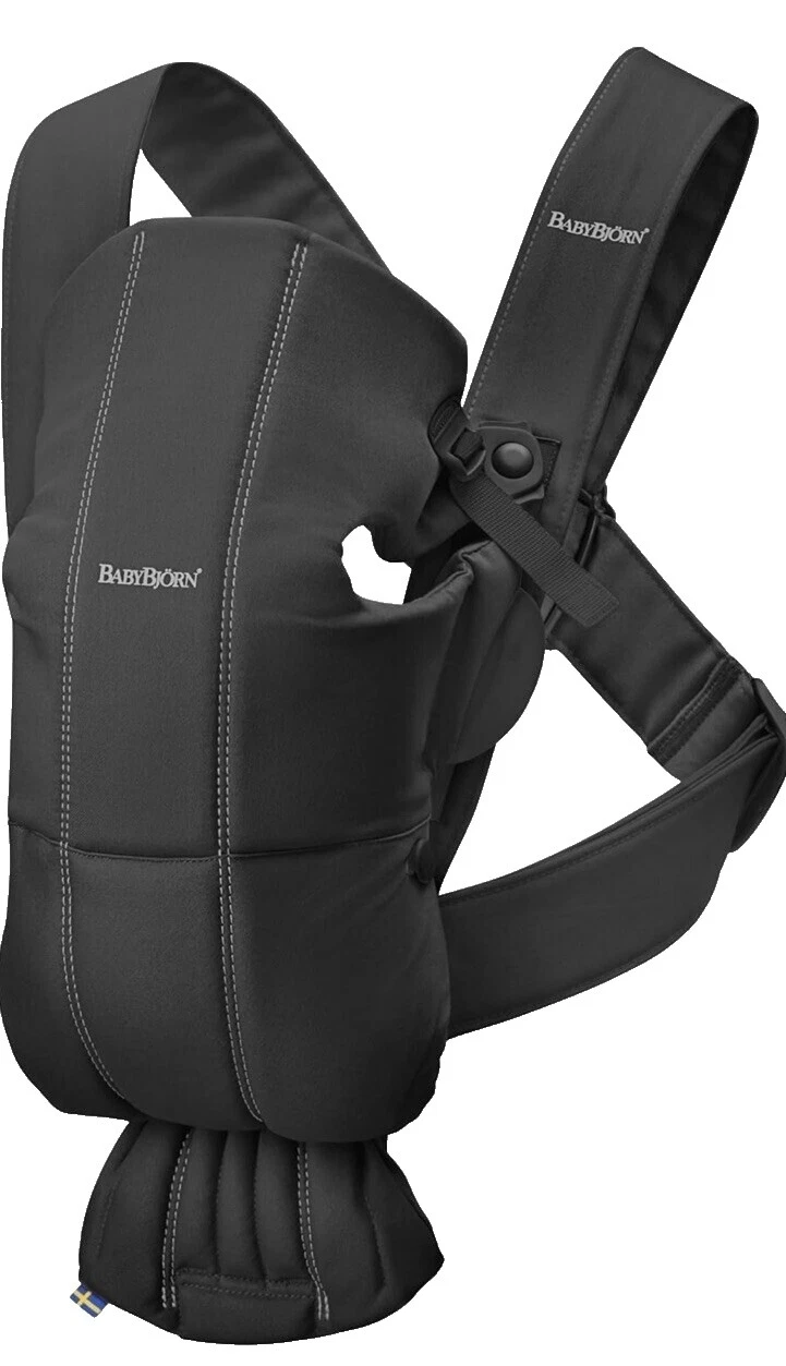 Black BabyBjörn baby carriers, Eslingas y mochilas