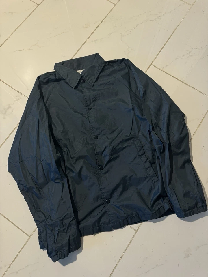 Vihtage 1980s Ozark Trail Navy Blue Blank Windbreaker Jacket Medium USA - Image 3 of 4