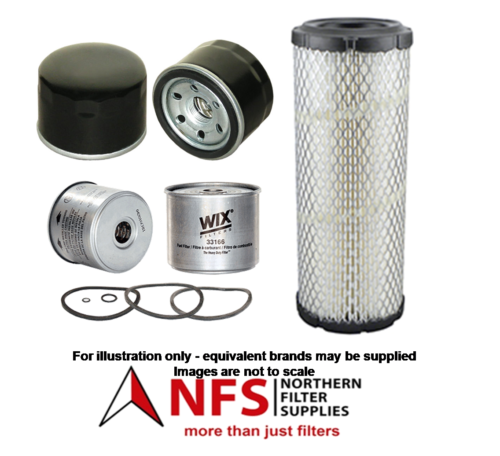 NFS Filter Kit fits Barrus Shire 4 cylinder 40H/45H/50H/50WB/50RB Oil, Fuel, Air - Picture 1 of 4