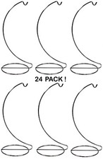 10 Inch Tall Bright Silver Chrome Ornament Display Stand Hanger Holder, Pk of 24