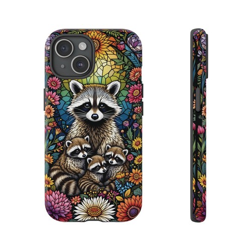 Colorful Raccoon iPhone Case, Tough Cases, Animal Lover Gift, Baby Racoons Cute - Picture 39 of 106