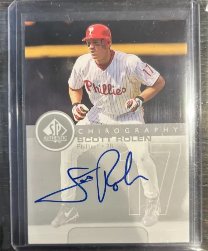 1999 UD SP Authentic Chirography Scott Rolen On Card Auto Autograph HOF