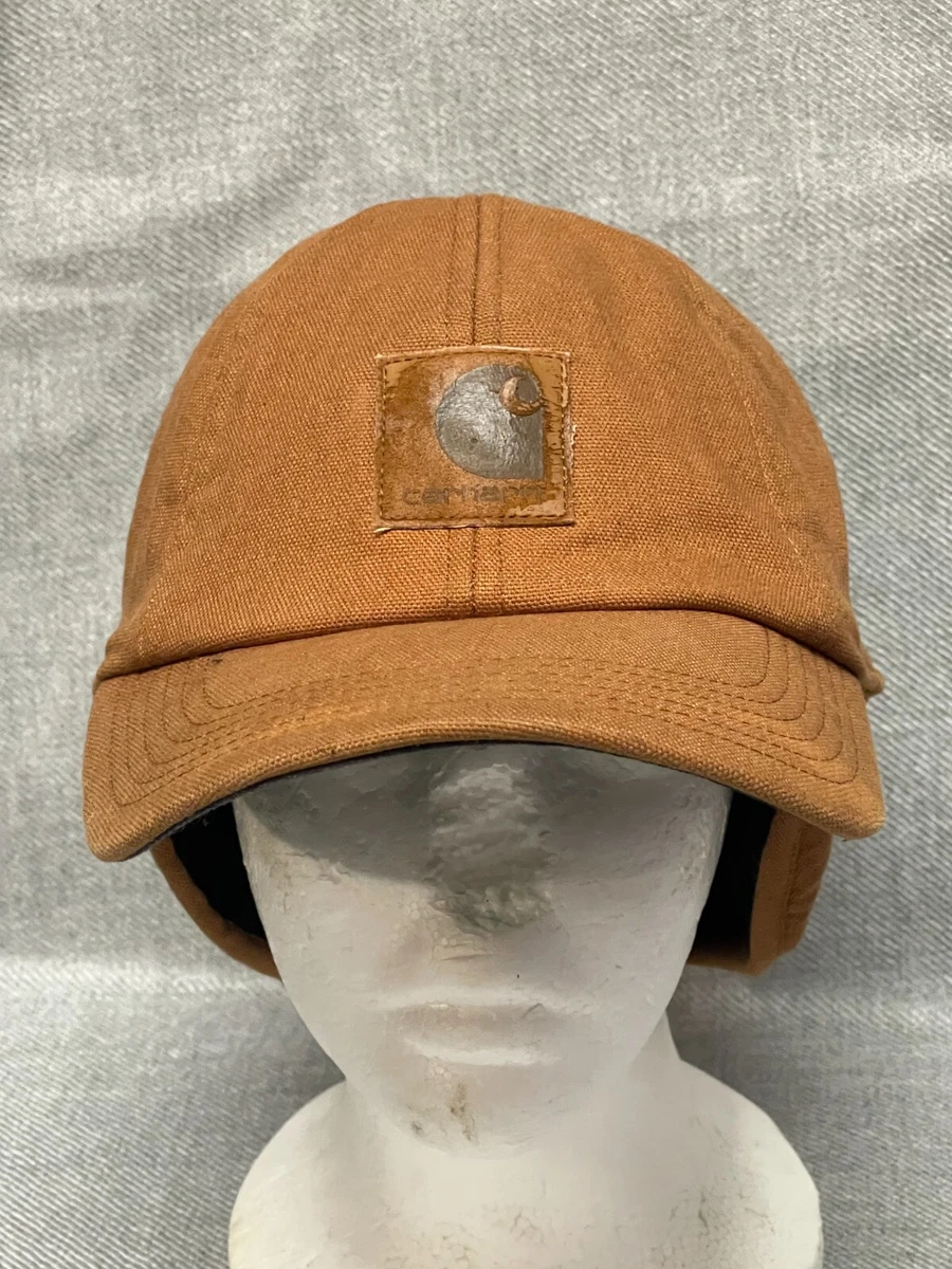 Carhartt Trapper Hat Men s M L A199 Ear Flap Cap Brown Fitted