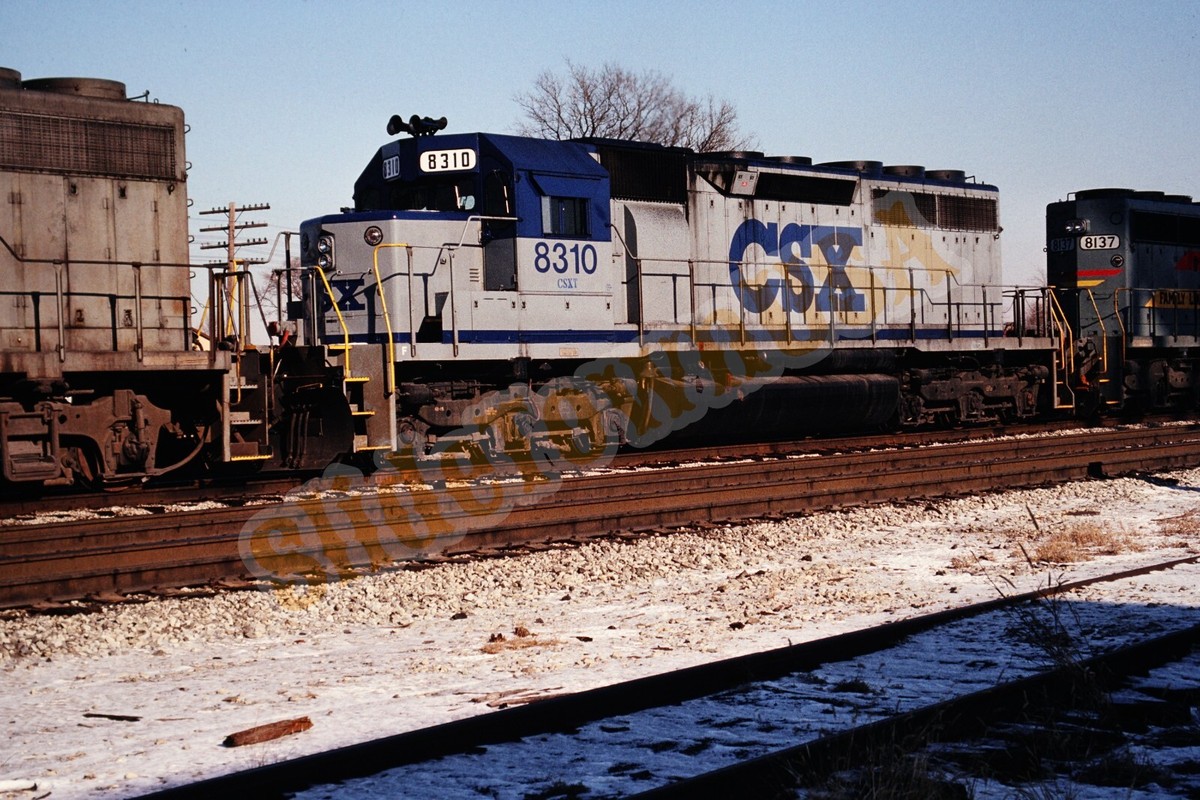 Vtg 1988 Train Slide 8310 CSX Engine X1H097 | eBay