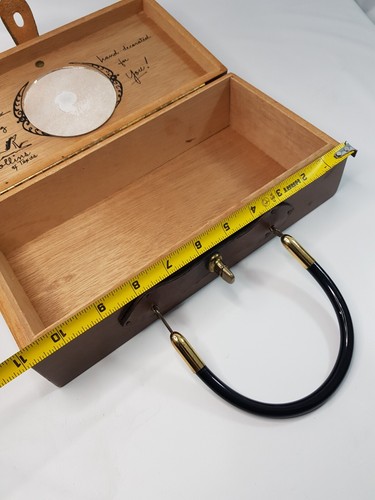 VTG Original 60s Enid COLLINS Money Burn Wooden Box Bag Purse Case Collectors - Picture 14 of 16