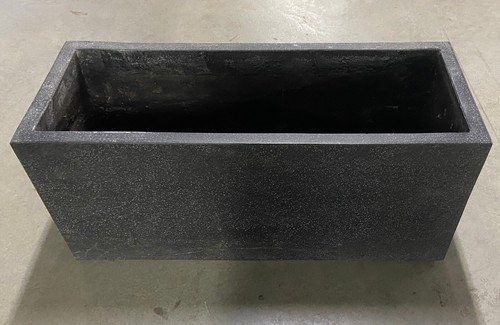 Planter box, large trough, outdoor garden box black