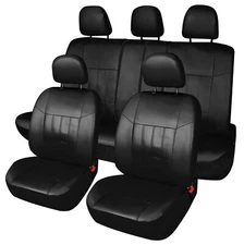 For Toyota Car Seat Covers Full Set 5-Seats PU Leather Front Rear Split Cover