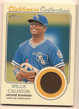 WILLIE CALHOUN 2017 TOPPS HERITAGE MINORS CLUBHOUSE COLLECTION GAME USED RELIC