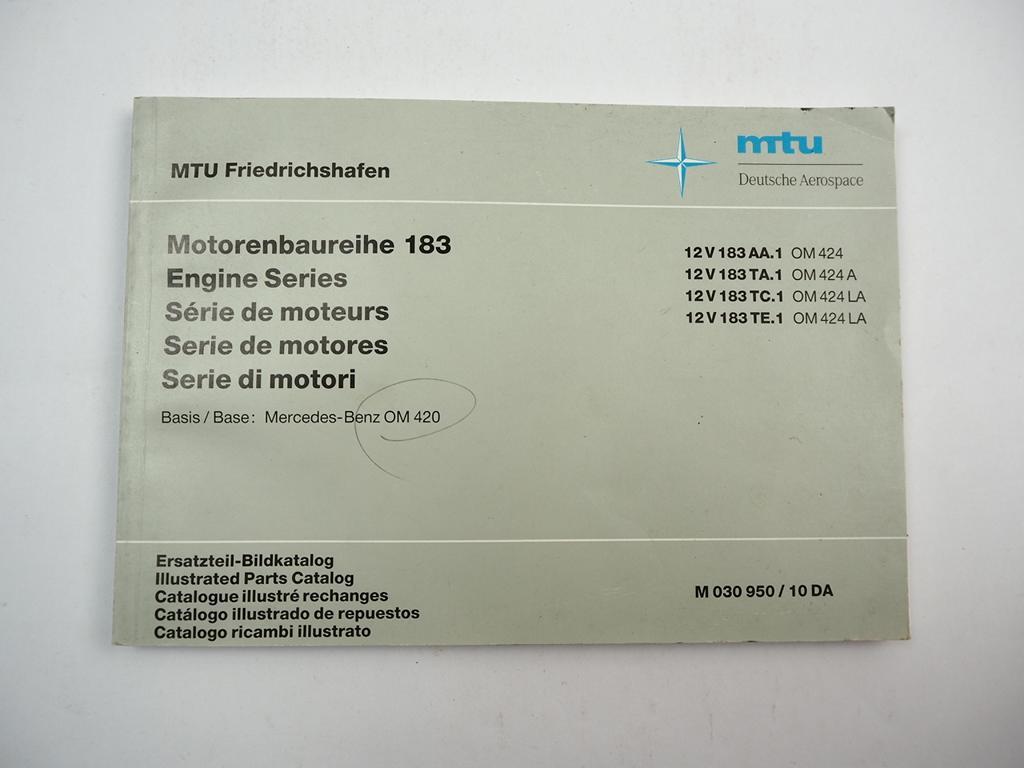 Serie de motores MTU 183 base Mercedes Benz OM 420 lista de piezas de repuesto catálogo de imágenes