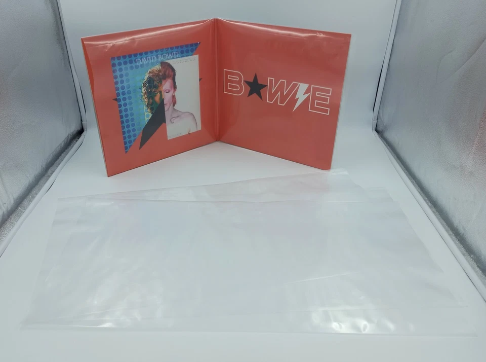 LOT 50 POCHETTES DOUBLE EN PLASTIQUE VINYLE 33 TOURS GATEFOLD - 322x643mm - Photo 1/1