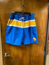 NBA Golden State Warriors colors men's swim shorts. Size XXL. Previously owned