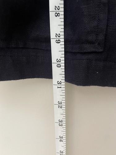 Eileen Fisher 2X Navy 100% Organic Linen Blazer Jacket Open 3/4 Sleeve Coastal - Picture 9 of 11