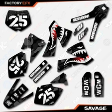 Black Savage Racing Graphics Kit fits 2001-2002 KTM 125 250 380 400 450 500