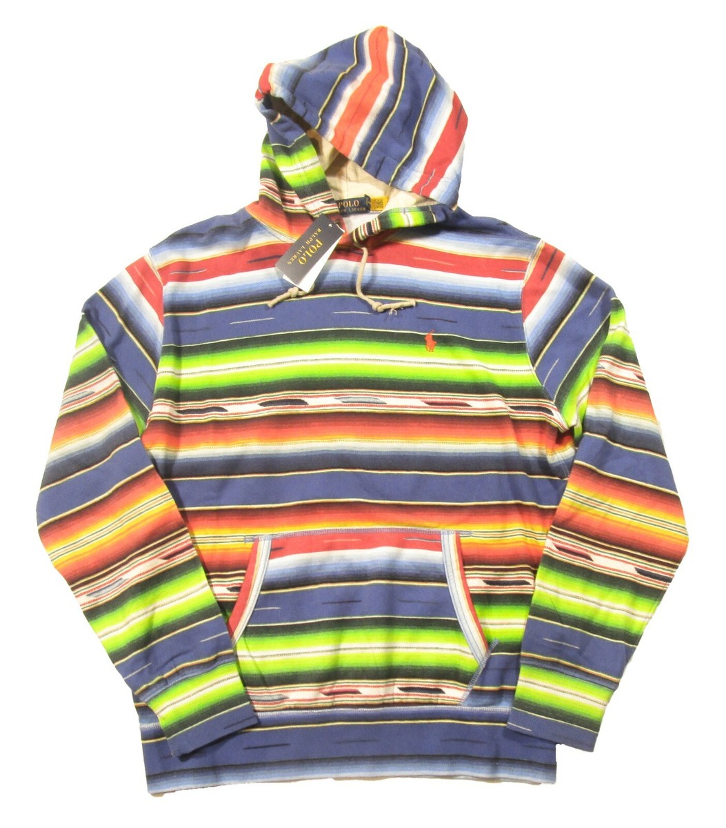 Polo Ralph Lauren Men's Multi Serape Print Fleece Graphic Pullover