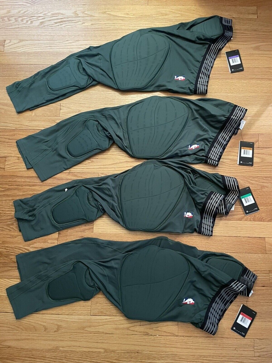 Mens Nike Pro Hyperstrong NBA Pad 3/4 Compression Pants Green Multiple Size  *NEW