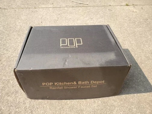 Pop Sanitaryware Kitchen Bath Depot Rainfall Shower Faucet Set Matt Black New !!