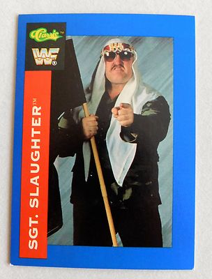 Sgt Slaughter Wrestling Trading Card Wrestler WWE WWF Classic 2 | eBay