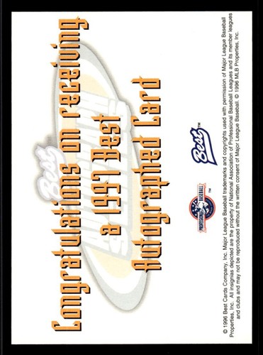 1997 Best Autograph Series - Carey Paige - Picture 2 of 2