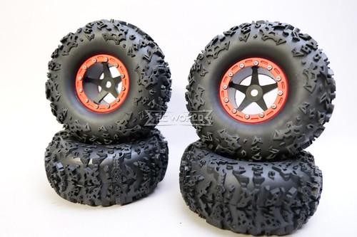 RC Truck Wheels 2.2 METAL BEADLOCK RIMS 5 Star (4PCS) -RED- - Picture 16 of 24