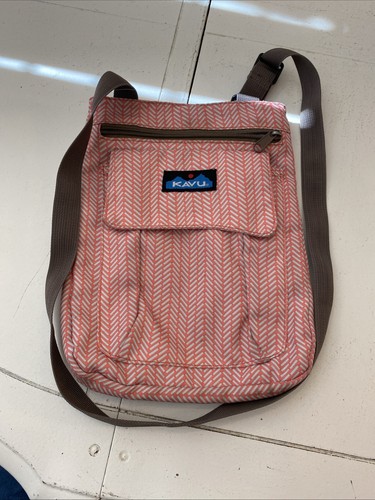 Bolso Bandolera Kavu Keeper Bolsillos, Rosa y Gris, Correa Ajustable - Imagen 8 de 9