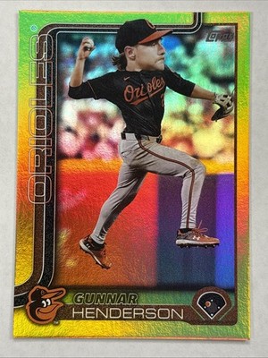 2025 Gunnar Henderson Topps Celebration Big Head Variation Gold /50