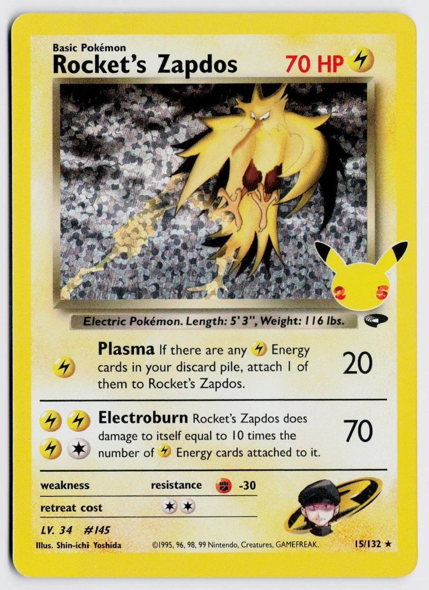 ポケモンカードゲーム PSA10 Rocket's Zapdos 2021 Celebrations Las mejores ofertas en Rocket's Zapdos 15/132 Celebrations