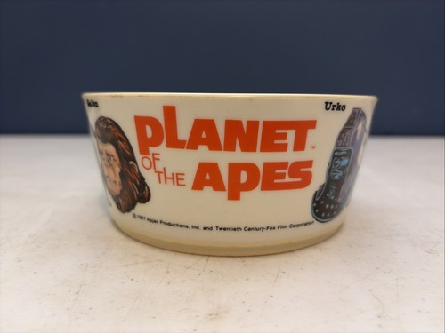 1967 Planet of the Apes Bowl Galen Zaius Urko Vintage Movie Merch