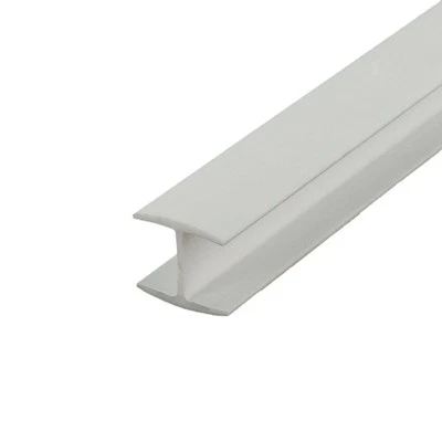 OUTWATER H Channel Fits Material 1/2" Thick White Styrene Divider Moulding 8 Foot Length