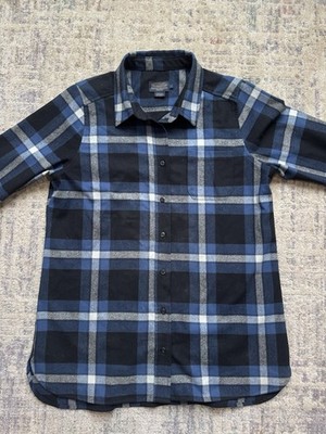 Pendleton Flannel Shirts Mens Size Large Blue Plaid Button Up Virgin Wool Casual