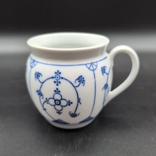 Winterling Tasse Porzellan indisch Blau Kakaotasse Kaffeetasse rund bauchig