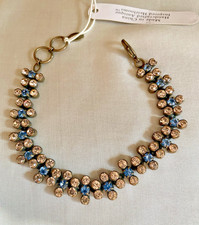 NWT Pale Pink and Blue Crystals Sorelli Bracelet 8" long, .5" Wide.