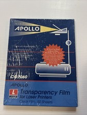 APOLLO Transparency Film for Laser Printers CG7060 50 sheets NEW SEALED