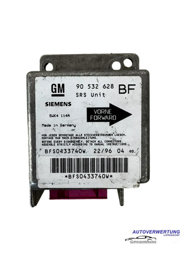 Original Airbag Steuergerät Modul für Opel Corsa B / 90532628 BF