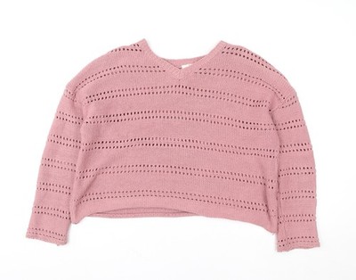 Thought Damen Strickpullover Pullover rosa Bio-Baumwolle Größe 12