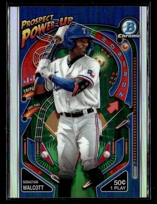 2024 Bowman #PP-20 Sebastian Walcott Prospect Power-Up Card Texas Rangers