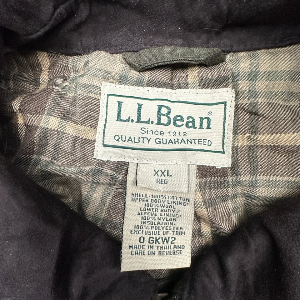 Abrigo de campo LL Bean algodón encerado GKW2 verde oliva XXL Upland Hunter Thinsulate Foto 2 de 4